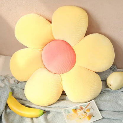 Soft Cartoon Flower Plush Pillow