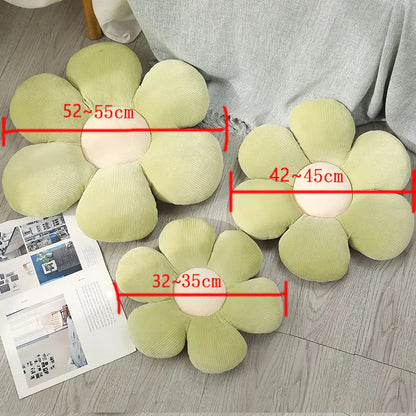 Soft Cartoon Flower Plush Pillow